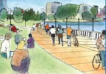 Lake Merritt Path Artist's Rendering